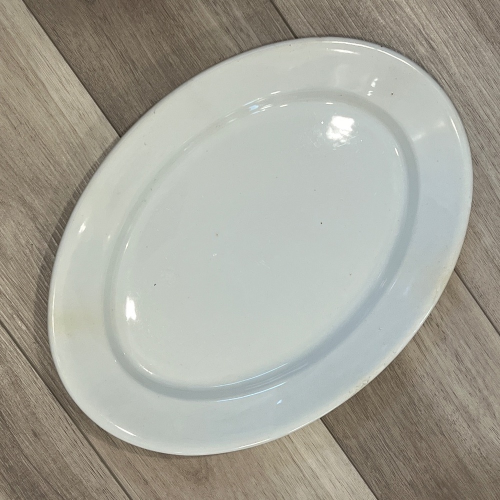 Mellor, Taylor & Co England 1884 Warranted Ironstone 16.5" White Platter RARE